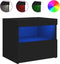 vidaXL - Nachtkastje - met - LED-verlichting - 50x40x45 - cm - zwart