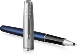 Rollerpen Parker Sonnet Sand Blasted Metal & Blue Lacquer F