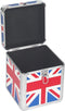 LP vinyl opbergkoffer singles 7 inch voor 70 tot 100 platen afsluitbaar engelse vlag
