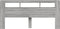 Hoofdeinde met LED 220x18,5x103,5 cm bewerkt hout grijs sonoma