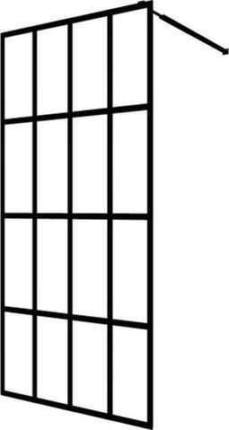 vidaXL - Inloopdouchewand - 118x190 - cm - transparant - gehard - glas