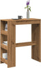 vidaXL - Bartafel - met - rekken - 90x40x103,5 - cm - hout - artisanaal - eikenkleurig