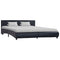 Bedframe met LED kunstleer zwart 180x200 cm