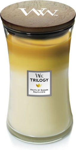 WoodWick Hourglass Large Trilogy Geurkaars - Fruits of Summer