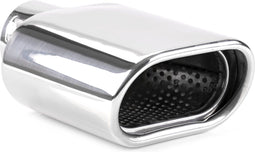 Universeel RVS ovaal uitlaat sierstuk - MT 019 - Aansluit diameter 33-50mm - Zwart