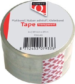 Plakband Quantore 19mmx25m transparant