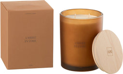 J-Line geurkaars Accords Essentiels - Ambre Intime - oker - 52U
