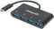 Manhattan 162746 - USB-Hub - 4x USB 3.0-A poorten - Zwart