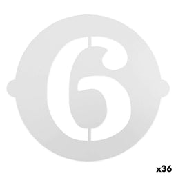 Taartsjabloon Algon 25 cm Cijfer 6 (36 Stuks)