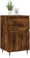 vidaXL - Dressoir - 40x35x70 - cm - bewerkt - hout - gerookt - eikenkleurig