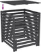 vidaXL - Compostbak - 82,5x82,5x99,5 - cm - massief - grenenhout - grijs
