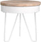 LABEL51 Saran Bijzettafel - Wit - Metaal - Rond - 44 cm