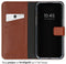 Selencia iPhone 15 - Echt Lederen Bookcase - 3 Pashouders - Lichtbruin