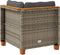 vidaXL - Tuinhoekbank - met - kussens - poly - rattan - grijs