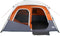 vidaXL - Tent - met - LED - 6-persoons - snelontgrendeling - lichtgrijs - en - oranje