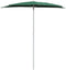 vidaXL - Parasol - half - met - paal - 180x90 - cm - groen