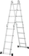 Juskys Multifunctionele vouwladder 6 in 1 - 4.7M - Aluminium - Zilver zwart