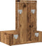 vidaXL - Wandkaptafel - met - LED-verlichting - - - Oud - Hout