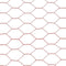 vidaXL Draadgaas hexagonaal 25x1.2 m staal met PVC coating rood