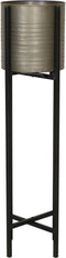 Light & Living Bloempot + standaard Caski - Tin Brons/Zwart - Ø28,5x100cm