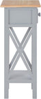 vidaXL - Bijzettafel - 27x27x65,5 - cm - hout - grijs
