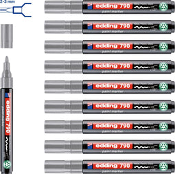 edding 790 - lakmarker - ronde punt 2-3 mm - zilver (10 stuks)