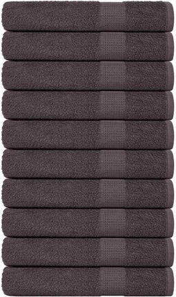 vidaXL - Handdoeken - 10 - st - 100x200cm - 360g/m² - 100% - katoen - antracietkleurig
