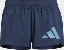 adidas Pacer Badge Of Sport - Woven Sportshort Dames - Vochtregulerend - Blauw - Maat XL