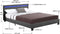 Juskys Verona - Gestoffeerd bed - 120 x 200 cm - LED Verlichting - Donkergrijs