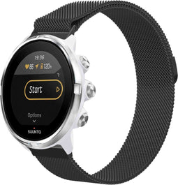 iMoshion Milanees magnetisch 24 mm bandje - Geschikt voor Suunto 7 / 9 (Baro) - Sony Smartwatch 2 - Zwart