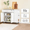 SoBuy Verrijdbaar Keukeneiland - Keuken Trolley - Mobiele Bar - Eetkamer of Keuken