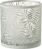 J-Line windlicht Bladeren - glas - wit - large