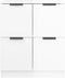 vidaXL - Dressoir - 60x30x70 - cm - bewerkt - hout - hoogglans - wit