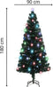 vidaXL - Kerstboom - met - LED - en - standaard - 180 - cm - glasvezel