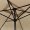 vidaXL - Parasol - met - metalen - paal - 300x200 - cm - taupe
