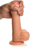 JOCK - Real Skin Dildo met Ballen - 21 cm & Lichtkleurig
