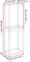 vidaXL - Bandenrek - 63x40x180 - cm - massief - grenenhout
