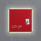 Sigel glasmagneetbord - Artverum - met LED verlichting - 48x48cm - rood - SI-GL402