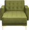 ABERDEEN - Chaise longue - Groen - Symmetrisch - Fluweel