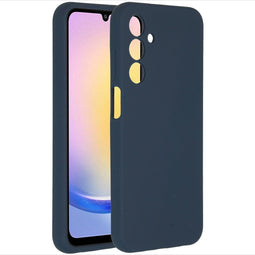Accezz Samsung Galaxy A25 - Liquid Silicone Backcover - Schokabsorberend - Donkerblauw