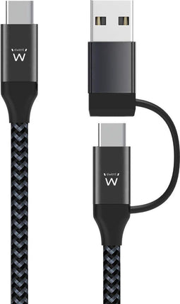 Ewent EW9918 USB-kabel USB 3.2 Gen 1 (3.1 Gen 1) 1 m USB C Zwart
