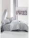 Lovina - Beddengoedset - 1 dekbedovertrek 220 x 240 cm + 2 kussenslopen 60 x 60 cm - 100% katoen satijn - Grijs