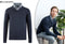 Milanoro - Herenpullover met overhemdkraag - Navy - L