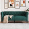 vidaXL - Tweezitsbank - Chesterfield-stijl - stof - donkergroen