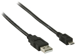 ValueLine 1m - USB 2.0 A - micro A - Zwart