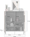 Furnilux Freno - Highboard - Praktische indeling - Grijs Eiken 37x120x117cm