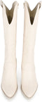 POSH by Poelman JILL - Cowboylaarzen - Ritssluiting 7 cm hak - Gebroken wit