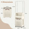 Coast Rolbare Wasmand - Opvouwbaar met Kleerhanger - 40 x 29,5 x 136 cm - Beige