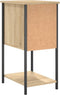vidaXL - Nachtkastje - 32x42x70 - cm - bewerkt - hout - sonoma - eikenkleurig
