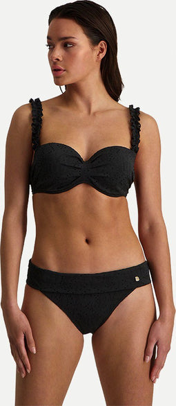 Beachlife Black Embroidery - Omslag bikinibroekje - Maat 42